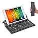 BATTOP New Generation Foldable Portable Bluetooth Keyboard with Kickstand Universal for iOS Android Windows, Black