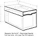 Personalized Monogrammed G.U.S. Kids Collapsible Toy Chest with Flip-Top Lid, Large, Gray with White Trim