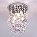 NAVIMC Mini Modern Crystal Chandeliers Rain Drop Pendant Flush Mount Ceiling Light Lamp ,Diameter6.29 Height 9 Inch