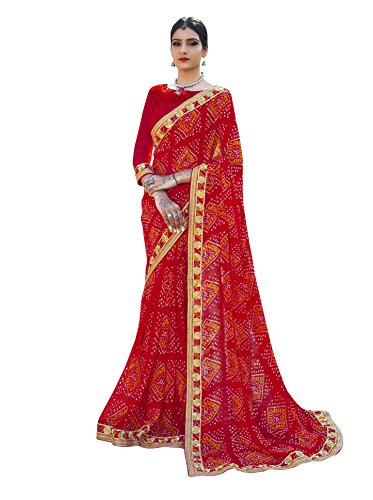 Viva N Diva Pink Georgette Saree With Unstitched Blouse Piece