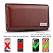 J&D Holster Compatible for Samsung Galaxy S8 Plus/Galaxy S9 Plus/Galaxy J4 Plus/Galaxy J7 Max Holster, PU Leather Pouch Case with Belt Clip, Leather Wallet Case (Fits with Regular or Bulky Case on)