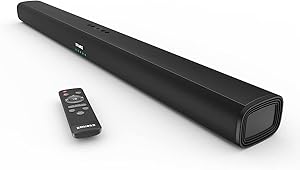 Sound Bar for TV, 37 Inch Sound Bars with Built-in 6 Speakers & 4 Subwoofers and Enhanced Bass Technology, SAKOBS Wireless Bluetooth & Wired 80W TV Speakers with Optical/Aux/RCA Connection