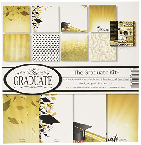 Reminisce The Graduate 2018 Scrapbook Collection Kit, Multi Color Palette, 12x1…