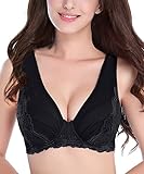 Intimate Portal Women Anabel Wire Free Mesh Bra w Pockets Wireless Comfort Bra