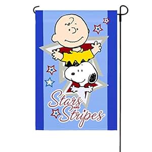 Amazon.com : Patriotic Peanuts Stars and Stripes Garden Flag 12" x 18