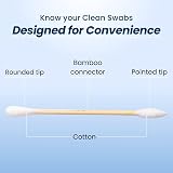 Clean Skin Club Clean Swabs 500CT One Pointed Tip Biodegradable view 2
