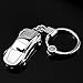 Key Chain Flashlight, Jobon Zinc Alloy Car Keychain with 2 Modes Bright LED Light, Exquisite Key Rings and Ideal Gift for Decor (Silver)