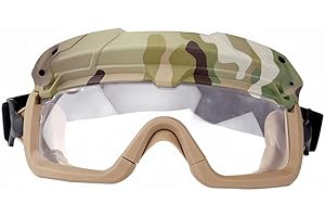 V3COOGOGEAR Tactical Split Two Modes Goggles Compatible with Airsoft Fast Helmet Paintball Hunting Field Outdoor