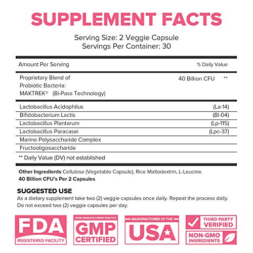 Probiotics for Women 40 Billion Supports Digestion, Mood, and Immune