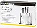 Knife Set With Acrylic Stand Stainless Steel - 6 Piece - Cutlery Set For Cutting & Carving Great for Use in Cooking at Home And Commercial Kitchen - By Kitch N’ Wares