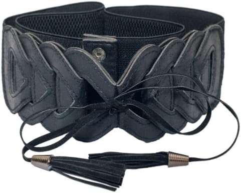 eVogues Plus Size Braided Look Elastic Fashion Belt