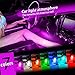Thunder® 12V 4*3 LED Car Interior Decorative Atmosphere Neon Light Lamp - Best in Automotive Interior Accessories - Auto Car Floor Lights with Bright Light for All Vehicles - Single Color Pink
