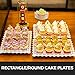 Happybuy 12 PCS White Cake Stands Set Metal Antique Cupcake Stand Pastry Trays Dessert Display Plate Birthday Party Wedding Cake Stand Holder with Crystal Pendants and Beads (12PCS, White)