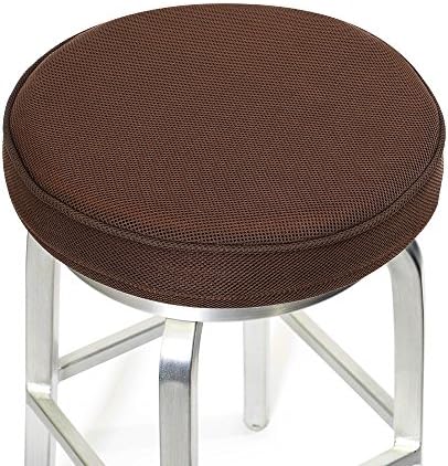 Shinnwa Bar Stool Cushions,Memory Foam Bar Stool Covers Round Cushion with Non-Slip Backing and Elastic Band by 14" Taupe