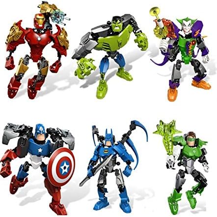 DLPJ Assembled Toy Doll Playsets Super Hero 6 Dolls Kid Toy for Boy