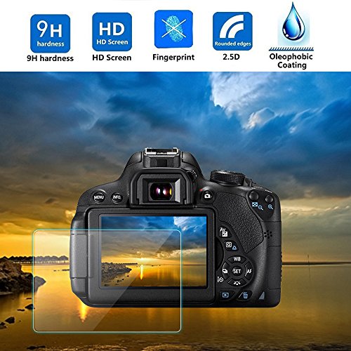 Canon EOS Rebel T6 T5 1300D 1200D Screen Protector, 3 Packs Kimilar Waterproof [Clear Touch] 9H Tempered Glass Screen Protection for Canon EOS Rebel T6 T5 1300D 1200D DSLR Camera - Thumbnail 4
