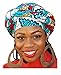 Red, Turquoise African Print Ankara Modu Hat Pre-tied Head wrap