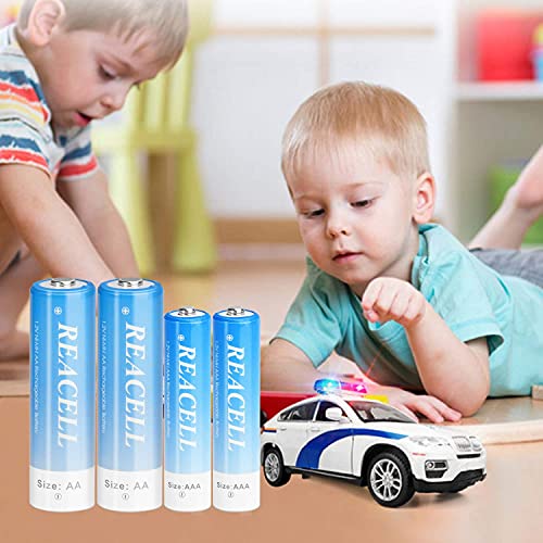 REACELL AA AAA Rechargeable Batteries Combo 8 Pack, 1.2V High Capacity