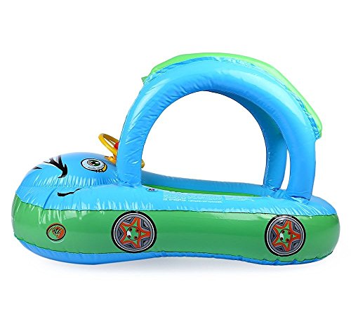 image for SUPOW(TM) Blue Cartoon Car Swim Float Seat Boat Pool Ring Seat With Su