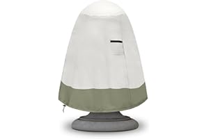 ILLUMINEW Fountain Cover（36"x42"） 600D Oxford Cloth Garden Fountain Statue Protective Cover, Fountain Protector with Drawstring Weather Resistant for Winter Outdoor Patio Fountain (36"x42"- khaki)