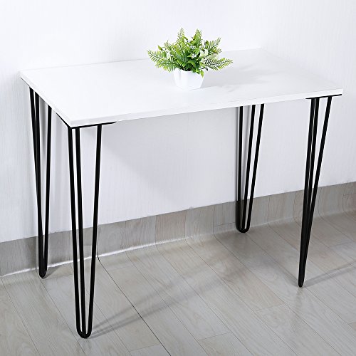 28" Hairpin Legs, 1/2" Diameter Cold Rolled Steel, 3-rod(Satin Black)Set of 4 Table Legs, Metal Legs, Furniture Legs,Coffee Table Legs,Desk Legs,Perfect for DIY Projects - Thumbnail 5