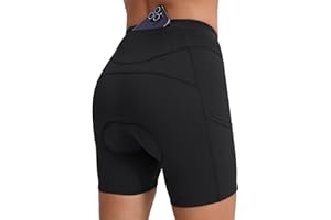 BERGRISAR Women's 4D Padded Bike Shorts Cycling Underwear with 3 Pockets Bicycle Biking Shorts
