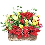 Gbell Dollhouse Accessories and Furniture 1 12 Scale,Artificial Mini Doll House Accessories Flower Miniature Exquisite Green Plant Ornament Decor Model Accessory for Little Girls (Red)