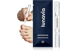 Lunavias Toenail Fungus Pen Easy-to-Use Nail Care Applicator Gentle Nourishment for Natural Healthy-Looking Nails Compact for
