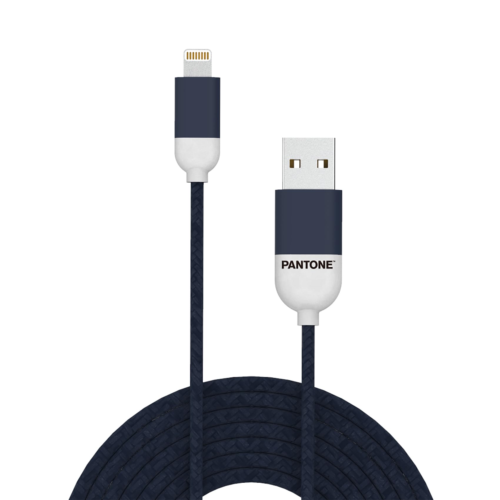 Pantone PTLCS0015N Lightning Cable, 2.4A, 1M Length, Navy