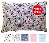 Toddler Pillow (13x18) Certified Eco-Friendly, Hypoallergenic, Machine Washable, Sustainably Made in USA Since 2007 (Pink Sheep)