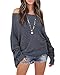 Gobought Women's Off Shoulder Long Sleeve Loose Fit Knit Sweater Tops Pullover Blouse