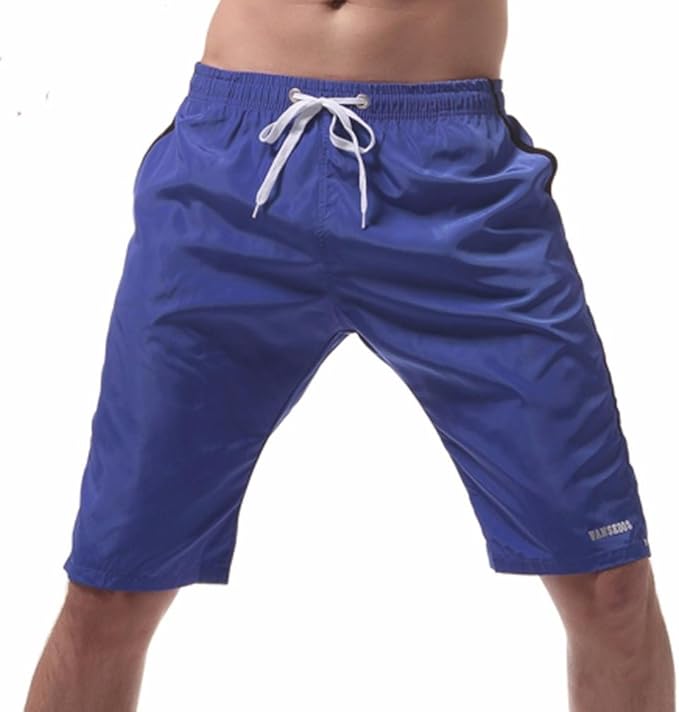 Amazon メンズ ショットパンツ Tangqi サーフパンツ ビーチウエア 運動パンツ 海水パンツ 水着 インナーウエア ルームウエア ローウエスト 無地 オシャレ 海水浴 温泉 旅行 プール 海 通気 速乾 ファッション L ブルー 水着 通販