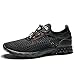 Tianyuqi Men's Mesh Slip On Water Shoes, 43 M EU / 9.5 D(M) US, Allblack