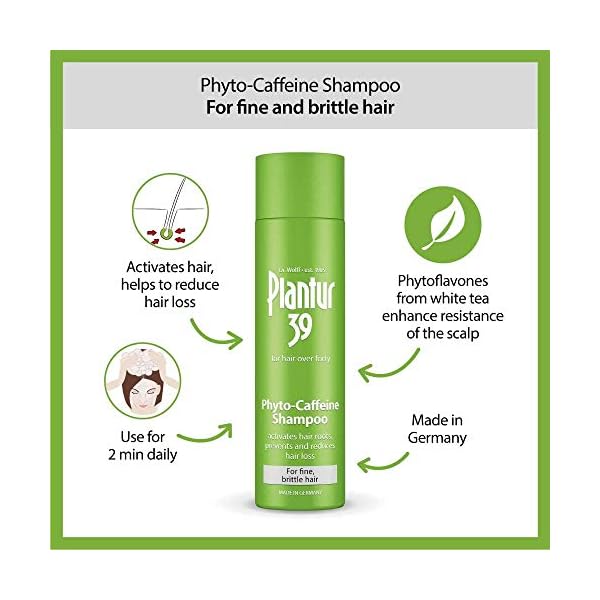 Plantur 39 Caffeine Shampoo Prevents and Reduces Hair Loss 250ml | For Fine Brittle Hair | Unique Galenic Formula…