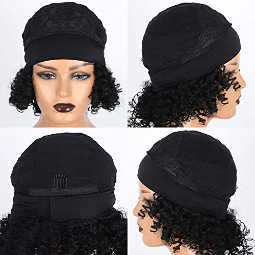 AISI-QUEENS-Headband-Wig-for-Women-Kinky-Curly-Short-Fluffy-Black-Wig-With-Womens-Black-Headband-Natural-Looking-Heat-Resistant-Synthetic-Hair-Wig-In-10-inches-for-Daily-Use