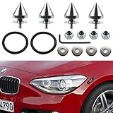 Dewhel New SPIKED ALUMINUM JDM Quick Release Fasteners For Car Bumpers Trunk Fender Hatch Lids Kit Color Silver
