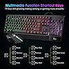 Rii Gaming Keyboard and Mouse,RGB Light Up Keyboard and Mouse Set for PS4,Xbox for Gaming ,Working-UK Layout