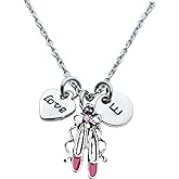 Ballet Gifts, Ballet Shoes Charm Necklace, Personalized Ballet Jewelry, Custom Initial Ballet Dancer Pendant for Women, Teens and Girls, Ballet Accessories
