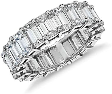 Women's 3x5 Emerald Design 10.5CTW Cubic Zirconia Eternity Wedding Band (7)