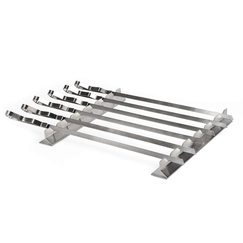 Best of BBQ Stainless Steel Kebab Rack with 6 x Skewers Set