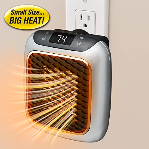 Ontel Handy Heater Turbo Wall Outlet Small Space Heater with