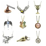 JoJo&Lin 9pcs/Set Movie Jewelry Express 9 3/4 Sorting Hat Ravenclaw Pendant Necklace Fans Collection