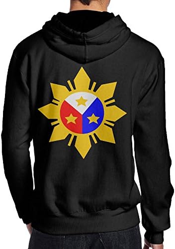 Praygood11 Philippine Flag Logo Design Men's Pullover Hoodies Sport Outwear,Back Print