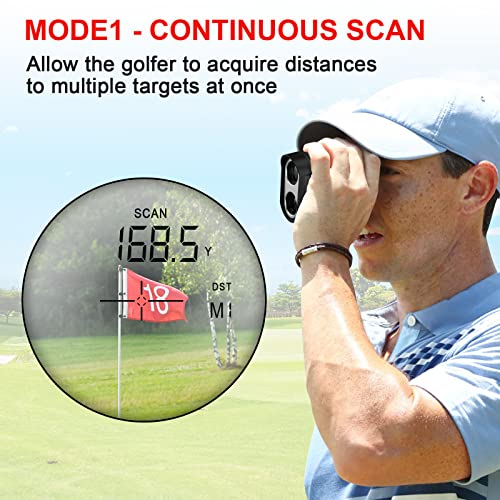 Golf Rangefinder with Slope, Profey 6X Rechargeable Laser Range Finder