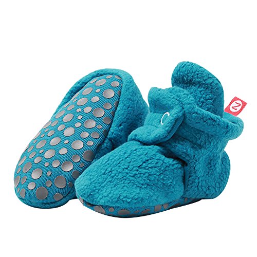 image for Zutano Cozie Fleece Baby Booties with Cotton Lining and Grippers, Unis