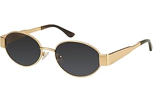 mosanana Retro Designer Oval Metal Sunglasses for Women Trendy Style MS52364