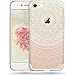 iPhone 7 [4.7''] Case - Anwish Mint Mandala Sun Lace Totem Series Print Cover Vogue Soft TPU Crystal Back Unique Ultraslim Thin Clear Protect Case For iPhone 7