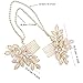 Vintage Bridal Gold leaf Hair Comb Headpiece Greek/Roman Bridal Hair Accessories for Women Wedding with Pearl Rhinestone (Gold 1)