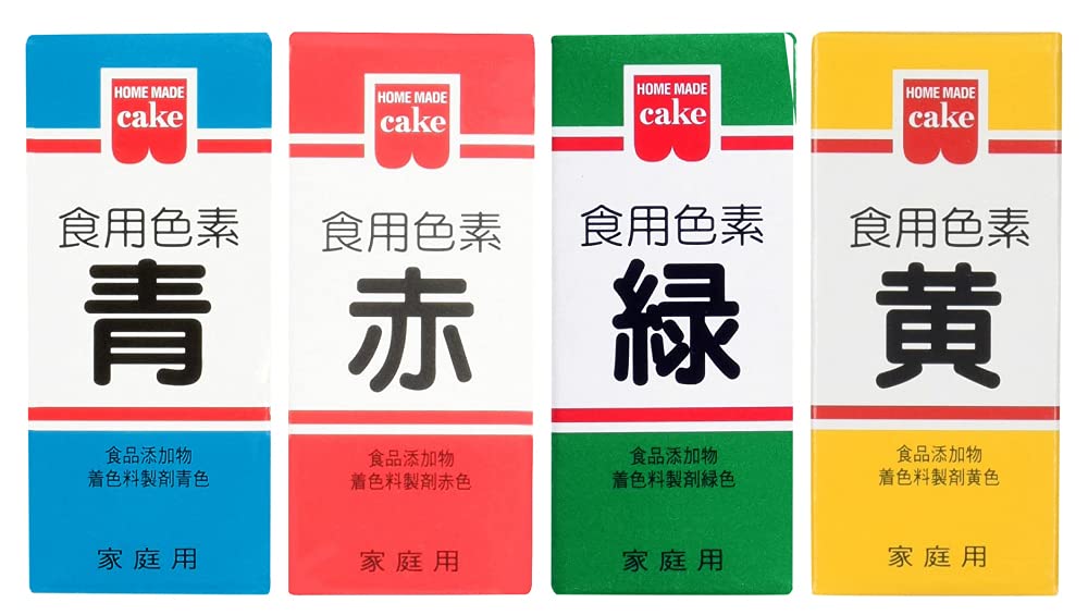 ホームメイド 食用色素 4色セット （青、赤、緑、黄） 共立食品 5.5グラム (x 1)商品画像