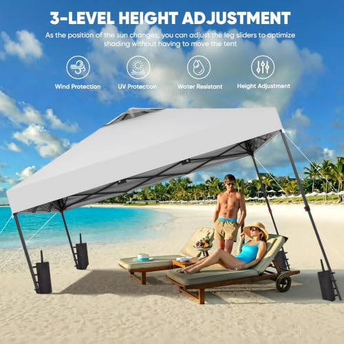 GDY 10x10 Pop Up Canopy Tent with 4 Sidewalls, Easy Setup Outdoor Gazebo for Parties, Beach & Camping image 16